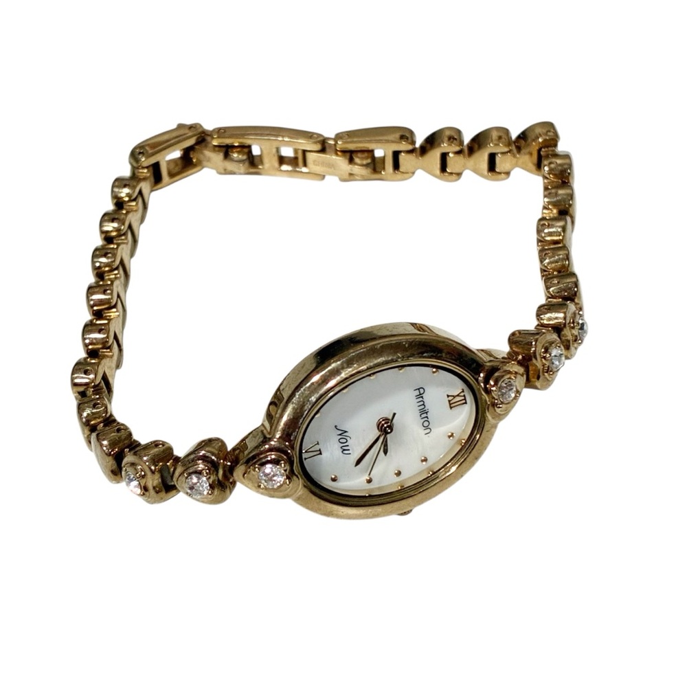 Armitron Now Gold Tone Heart Jeweled Women’s Wrist Watch
